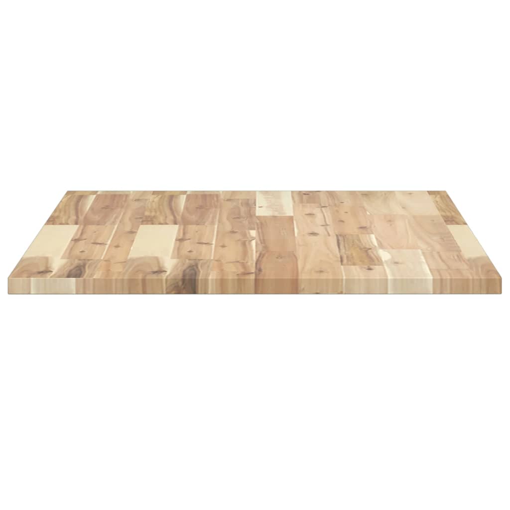 Piano da Bagno Non Trattato 80x60x2 cm Legno Massello di Acacia