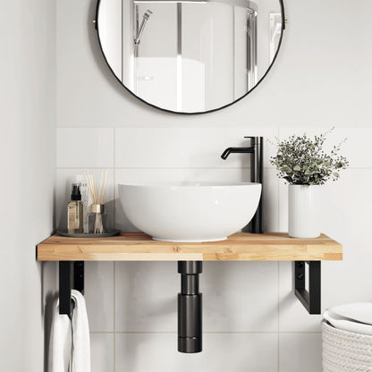 Piano da Bagno Non Trattato 60x40x4 cm Legno Massello di Acacia | homemem39