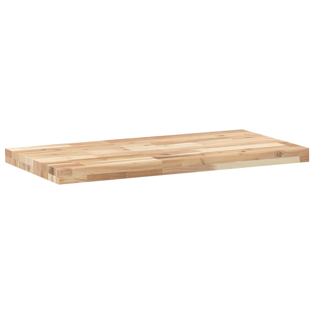 Piano da Bagno Non Trattato 100x40x4cm Legno Massello di Acacia
