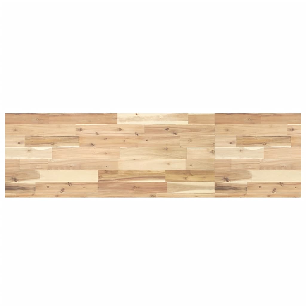 Piano da Bagno Non Trattato 120x40x4cm Legno Massello di Acacia