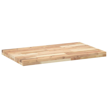 Piano da Bagno Non Trattato 60x50x4 cm Legno Massello di Acacia