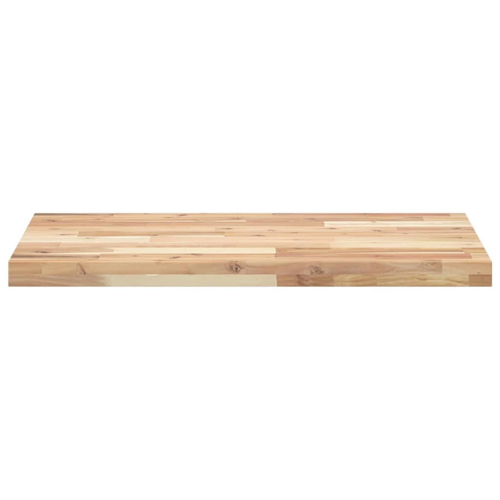 Piano da Bagno Non Trattato 100x50x4cm Legno Massello di Acacia | homemem39