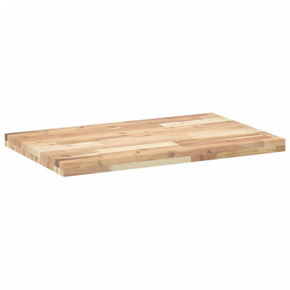 Piano da Bagno Non Trattato 120x50x4cm Legno Massello di Acacia