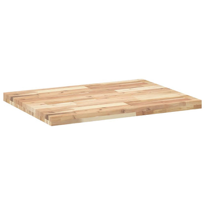 Piano da Bagno Non Trattato 80x60x4 cm Legno Massello di Acacia | homemem39