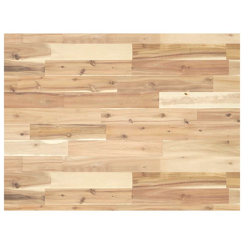 Piano da Bagno Non Trattato 100x60x4cm Legno Massello di Acacia