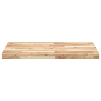 Piano da Bagno Non Trattato 100x60x4cm Legno Massello di Acacia