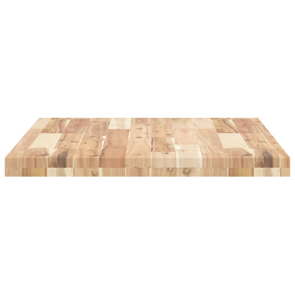 Piano da Bagno Non Trattato 100x60x4cm Legno Massello di Acacia