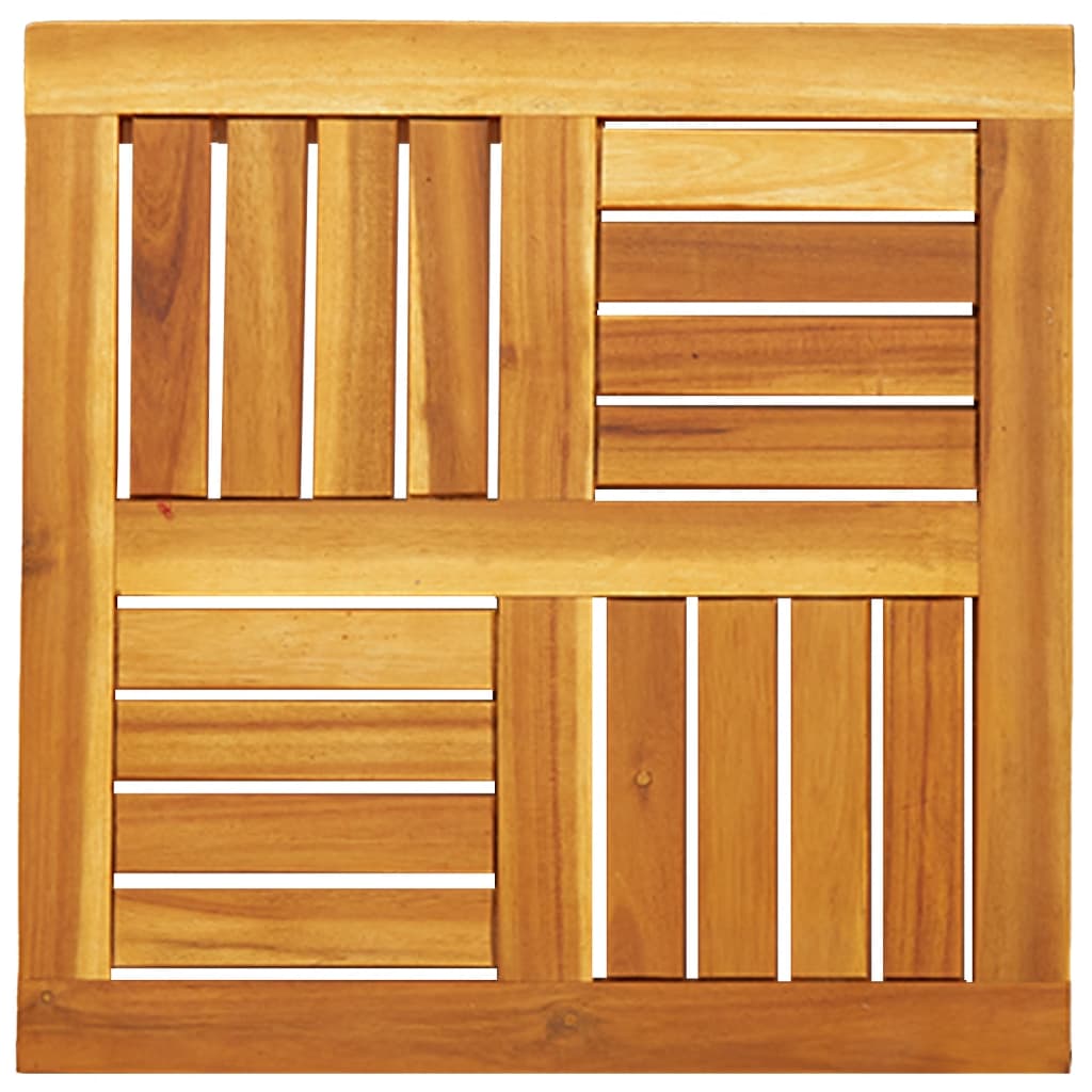 Piano per Tavolo 50x50x2 cm Quadrato Legno Massello di Acacia