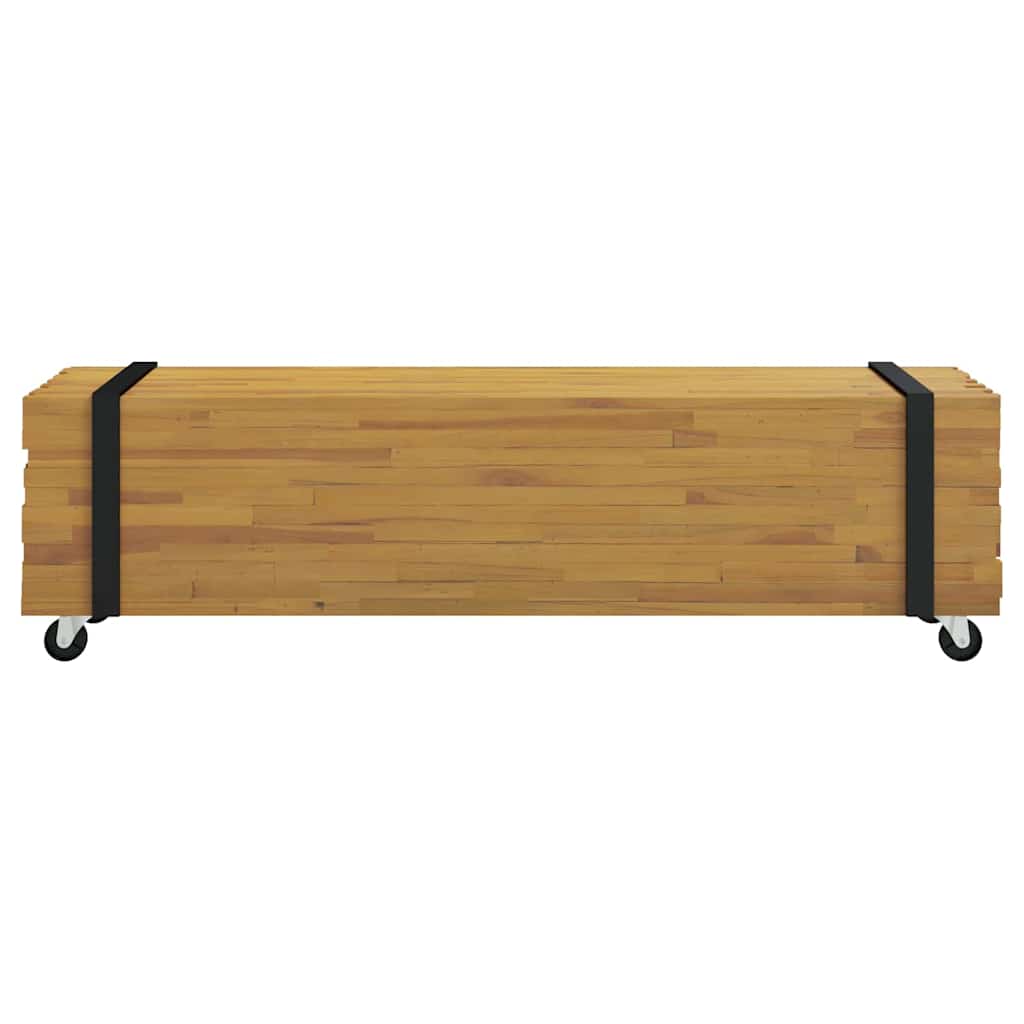 Supporto TV Marrone 110 x 30 x 30 cm Legno di teak solido