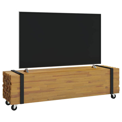 Supporto TV Marrone 110 x 30 x 30 cm Legno di teak solido