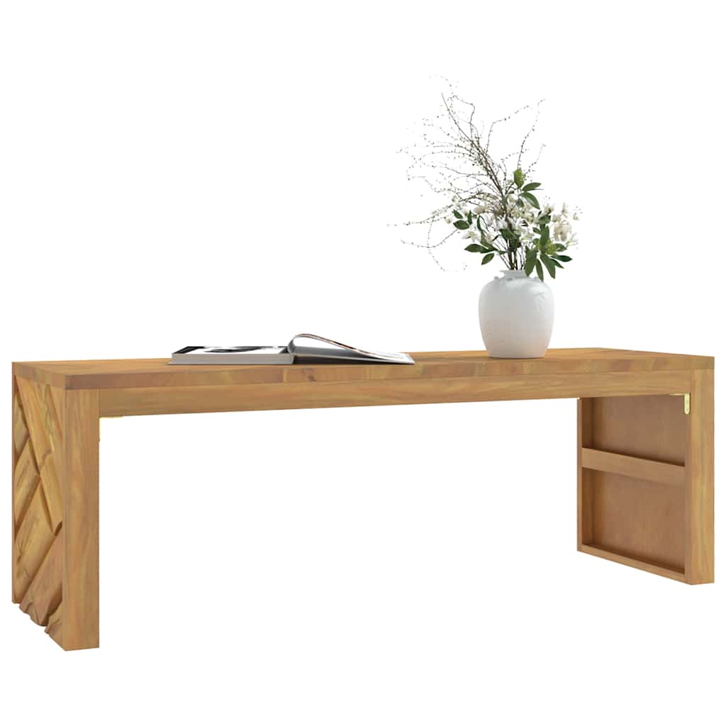 Tavolino da Salotto 110x35x38 cm in Legno Massello di Teak | homemem39