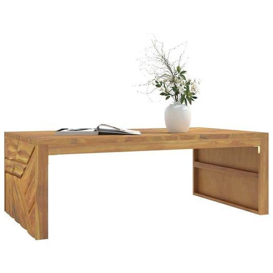 Tavolino da Salotto 110x60x38 cm in Legno Massello di Teak