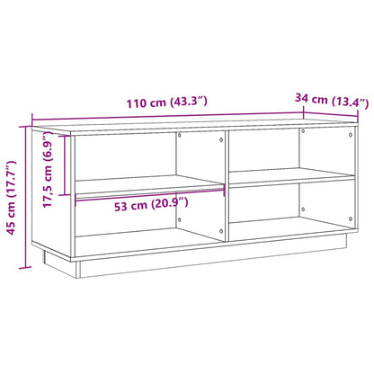 Scarpiera Marrone Cera 110x34x45 cm in Legno Massello di Pino