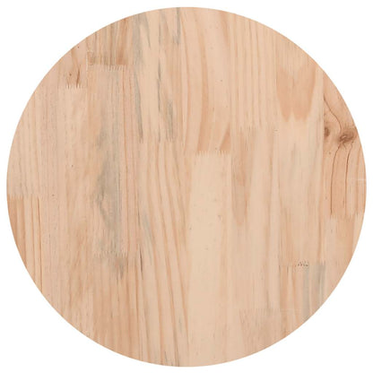 Piano Tavolo Rotondo Marrone Cera Ø40x2,5cm Legno Massello Pino | homemem39