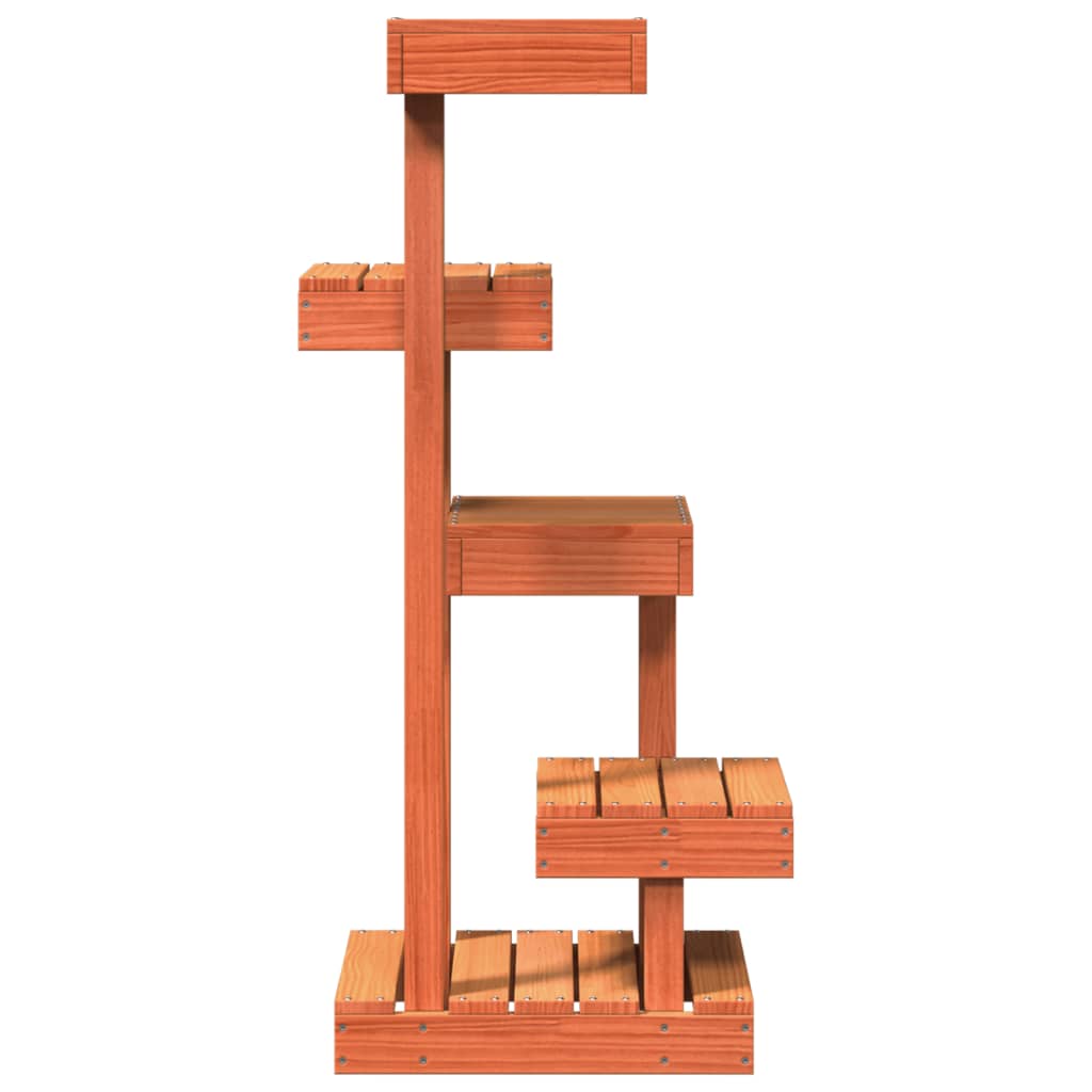 Albero per Gatti Marrone Cera 45,5x49x103 cm in Legno di Pino