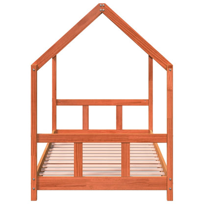 Giroletto per Bambini Marrone Cera 90x190cm Legno Massello Pino - homemem39