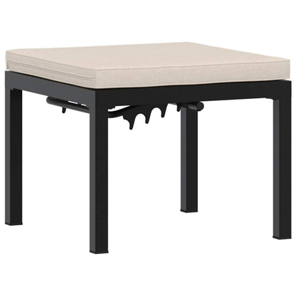 Panche Giardino con Cuscini 2pz Nere Acciaio Verniciato Polvere | homemem39