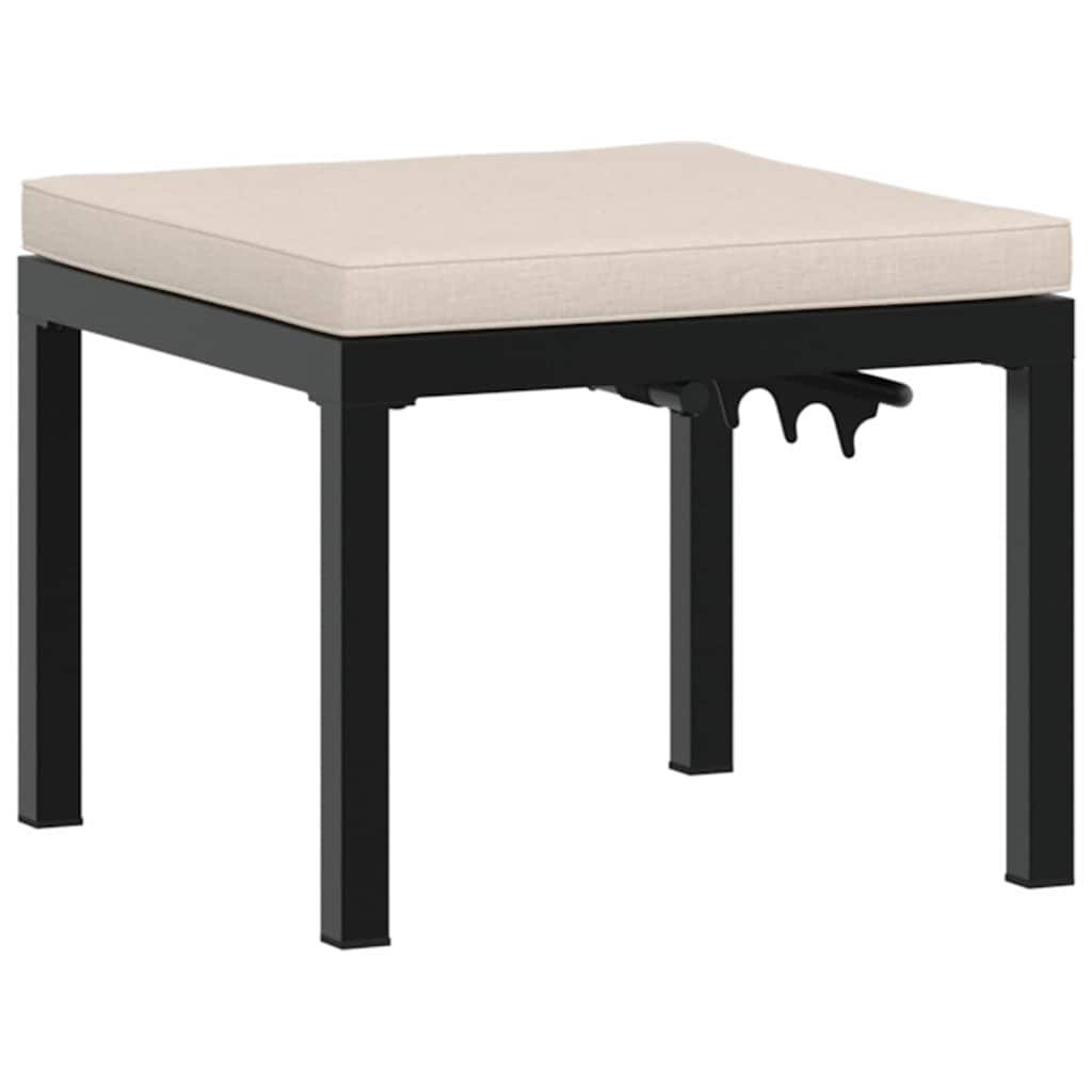Panche Giardino con Cuscini 2pz Nere Acciaio Verniciato Polvere | homemem39