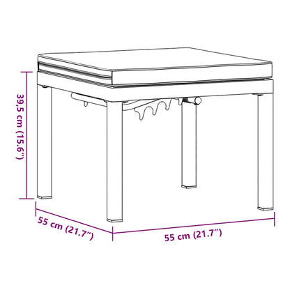 Panche Giardino con Cuscini 2pz Nere Acciaio Verniciato Polvere | homemem39