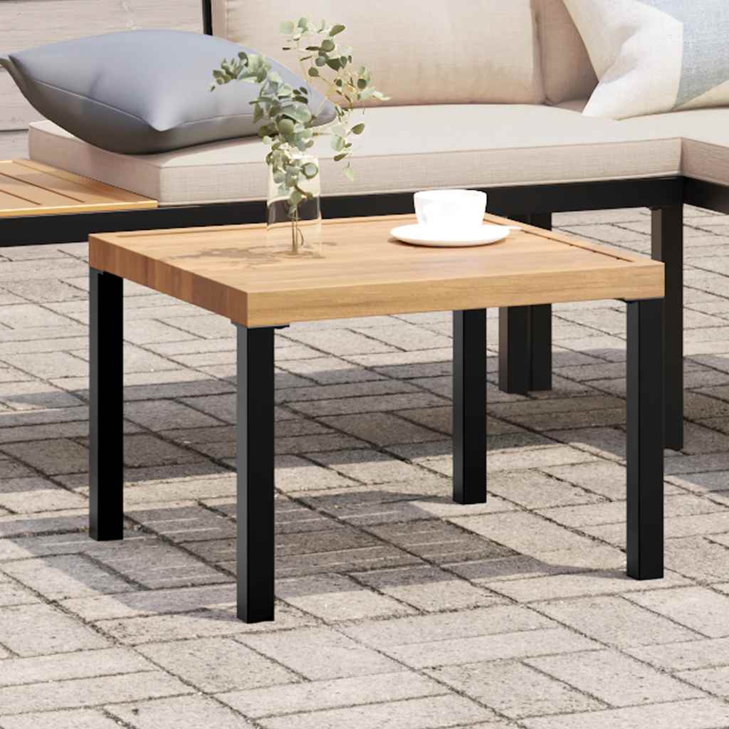 Tavolino Giardino Nero 55x55x39,5cm Acciaio Verniciato Polvere | homemem39