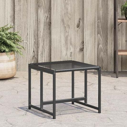 Barhocker 4 Stück Schwarz aus Polyrattan