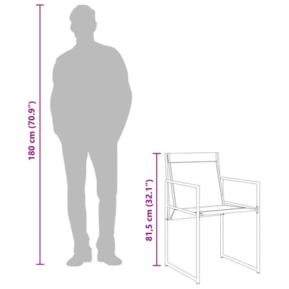 Sedie da Giardino 4 pz Neri in Acciaio e Textilene - homemem39