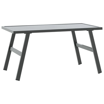 Tavolino da Giardino Nero 90x45x35cm Acciaio Verniciato Polvere