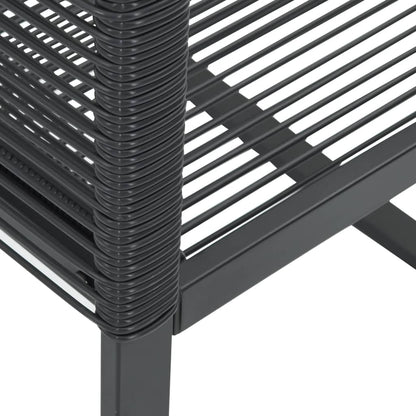 Sedie da Giardino Set 2 pz Polyrattan Nero - homemem39