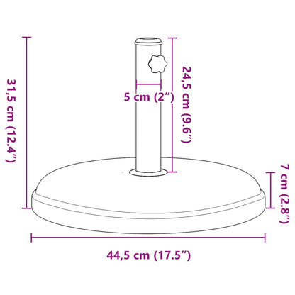 Base per Ombrellone per Pali Ø32/35/38 mm 15 kg Rotonda | homemem39