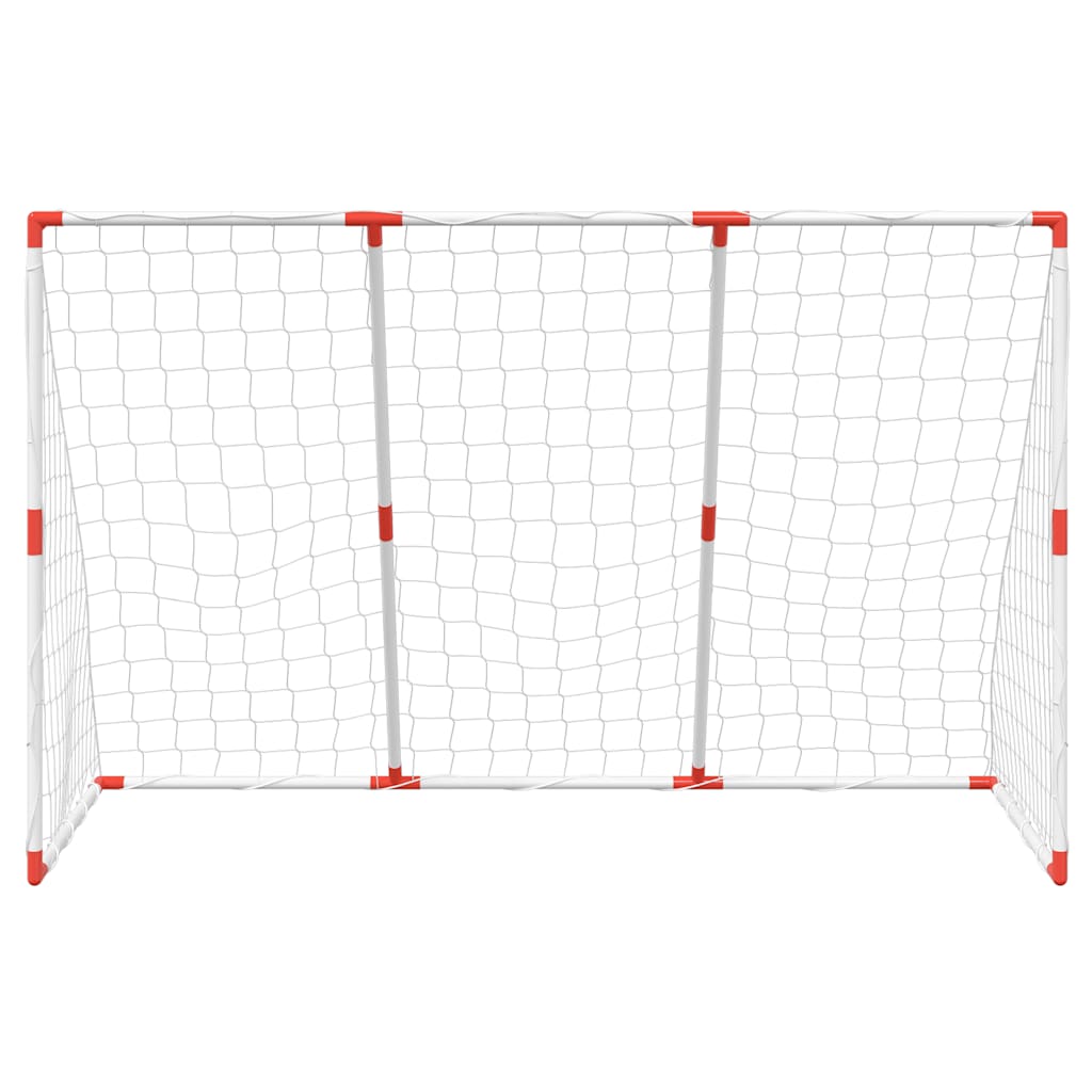 Porte Calcio Bambini con Palloni 2 in 1 Bianche 184x64x124 cm | homemem39