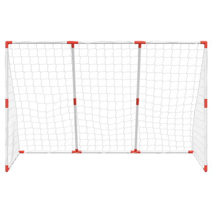 Porte Calcio Bambini con Palloni 2 in 1 Bianche 184x64x124 cm | homemem39