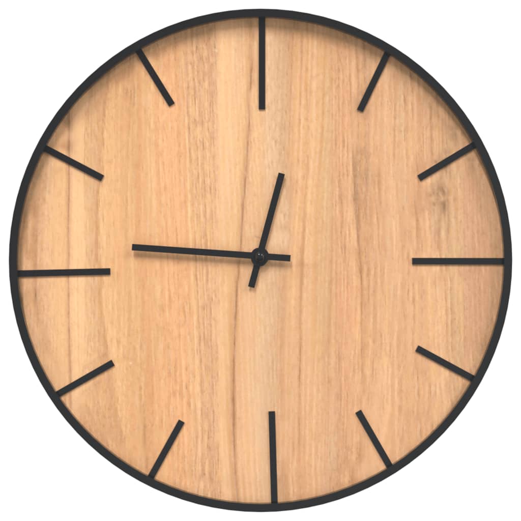 Orologio a Parete Marrone Ø39 cm in Ferro e Legno Multistrato