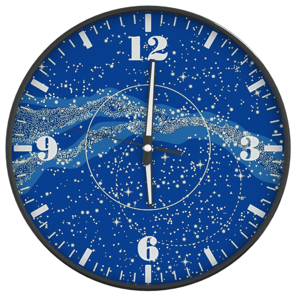 Orologio a Parete con Ore e Lancette Luminose Blu Ø30 cm