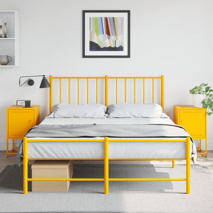 Comodini 2 pz Giallo Senape 36x39x60,5 cm in Acciaio - homemem39