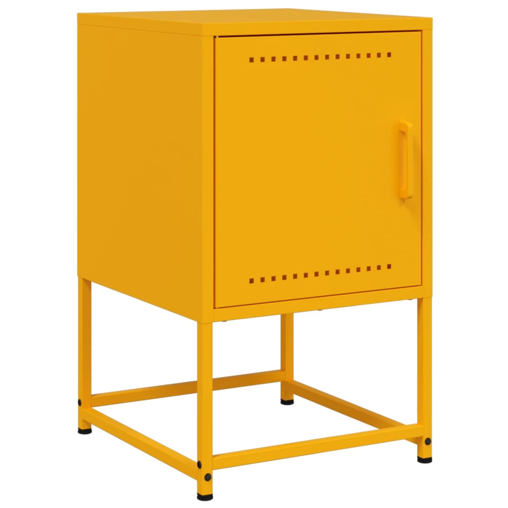 Comodini 2 pz Giallo Senape 36x39x60,5 cm in Acciaio - homemem39