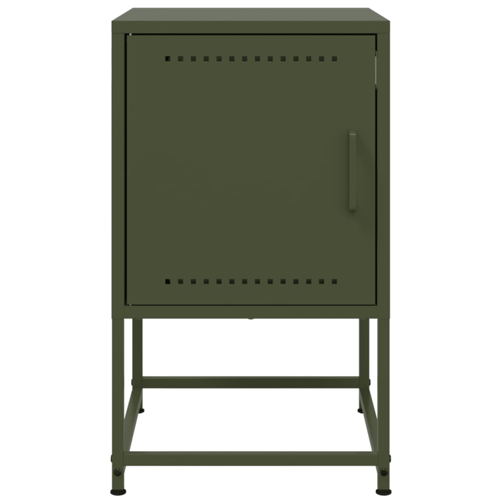 Comodini 2 pz Verde Oliva 36x39x60,5 cm in Acciaio - homemem39