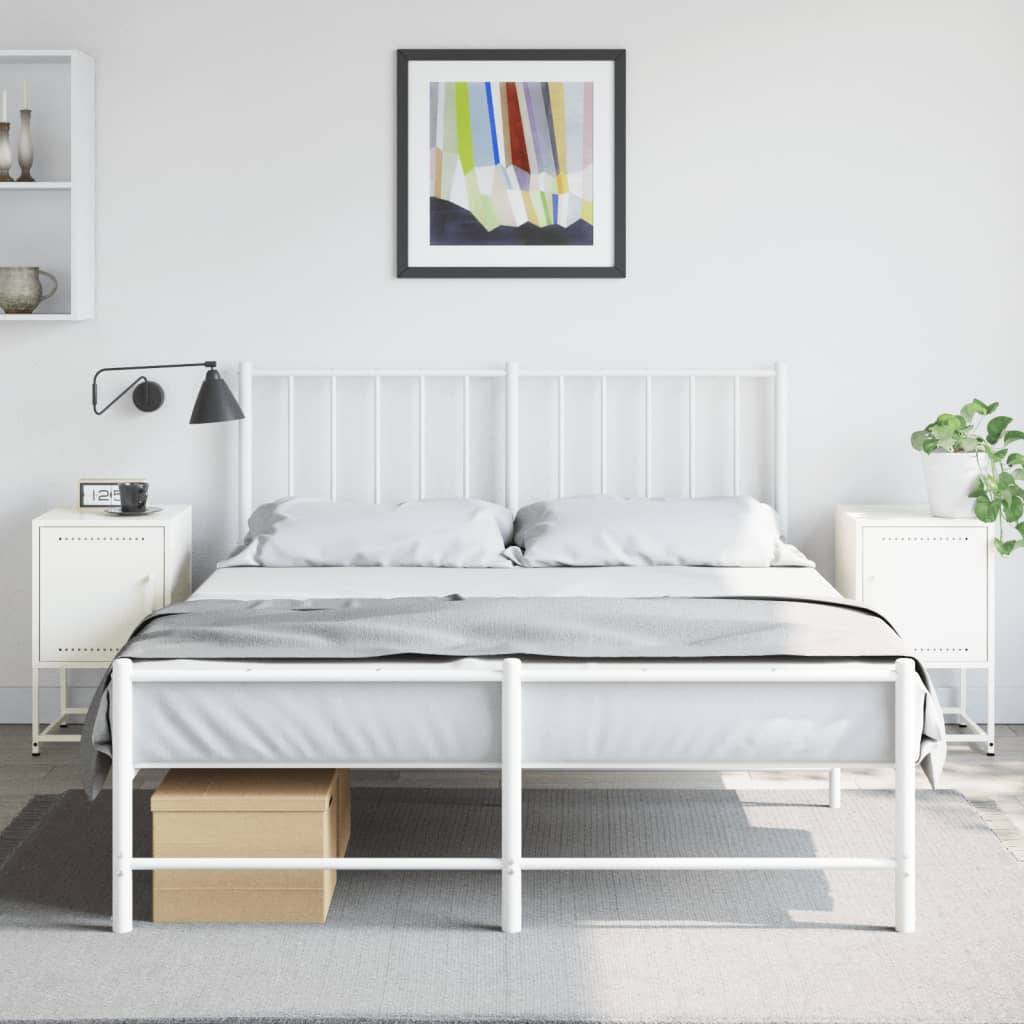 Comodini 2 pz Bianchi 36x39x60,5 cm in Acciaio - homemem39