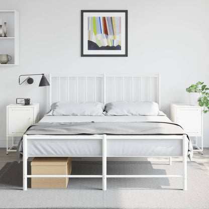 Comodini 2 pz Bianchi 36x39x60,5 cm in Acciaio - homemem39