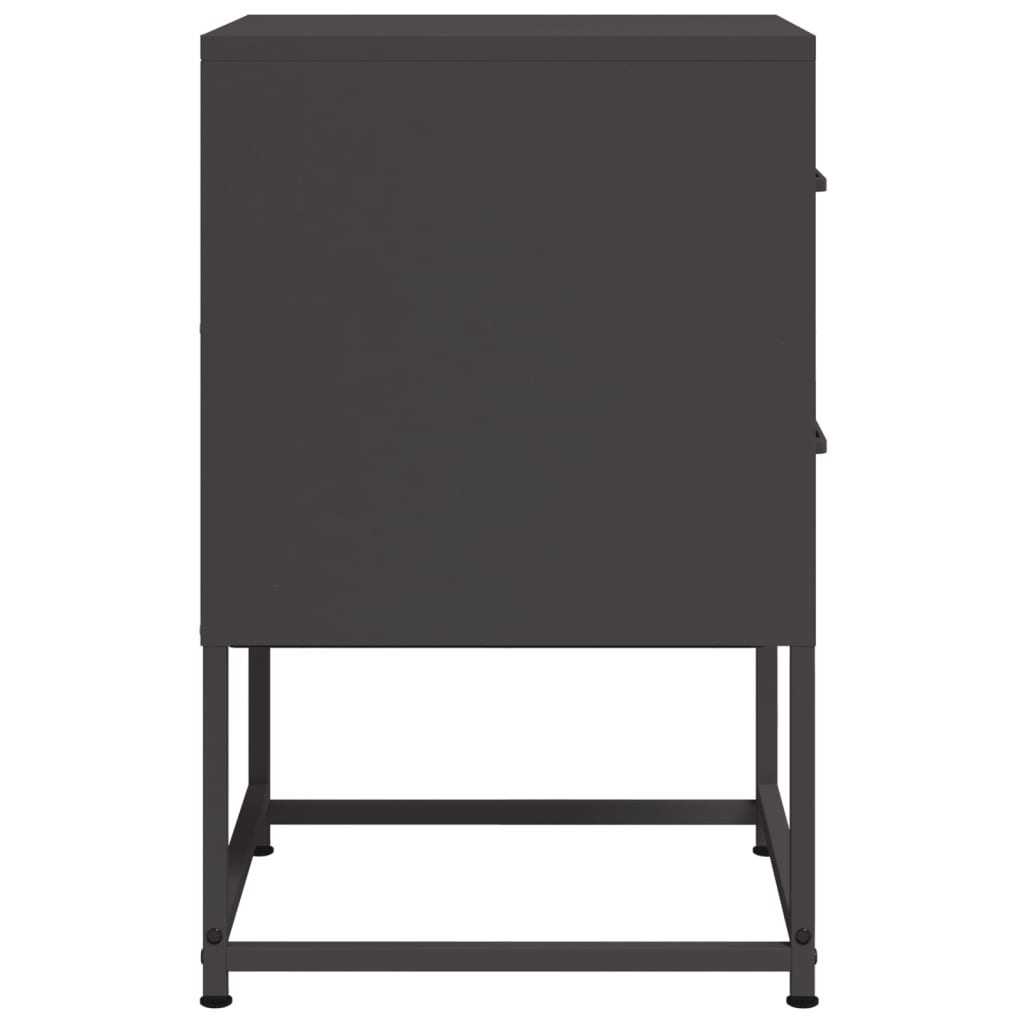 Comodini 2 pz Neri 36x39x60,5 cm in Acciaio - homemem39