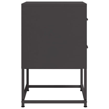 Comodini 2 pz Neri 36x39x60,5 cm in Acciaio - homemem39