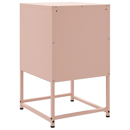 Comodini 2 pz Rosa 36x39x60,5 cm in Acciaio - homemem39