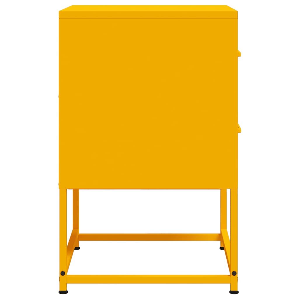 Comodini 2 pz Giallo Senape 36x39x60,5 cm in Acciaio - homemem39