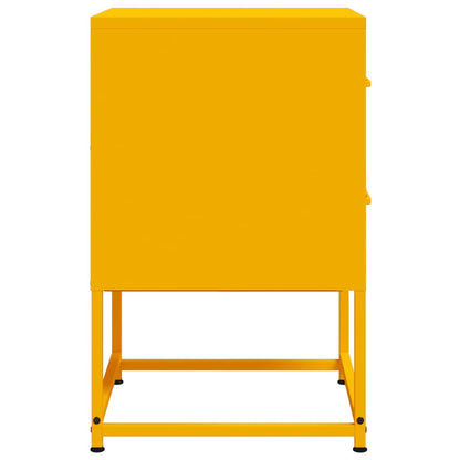 Comodini 2 pz Giallo Senape 36x39x60,5 cm in Acciaio - homemem39
