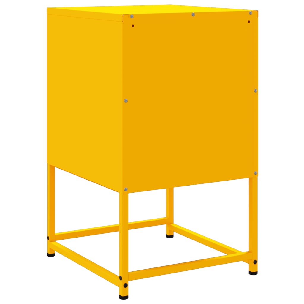 Comodini 2 pz Giallo Senape 36x39x60,5 cm in Acciaio - homemem39