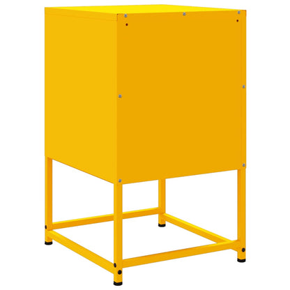 Comodini 2 pz Giallo Senape 36x39x60,5 cm in Acciaio - homemem39