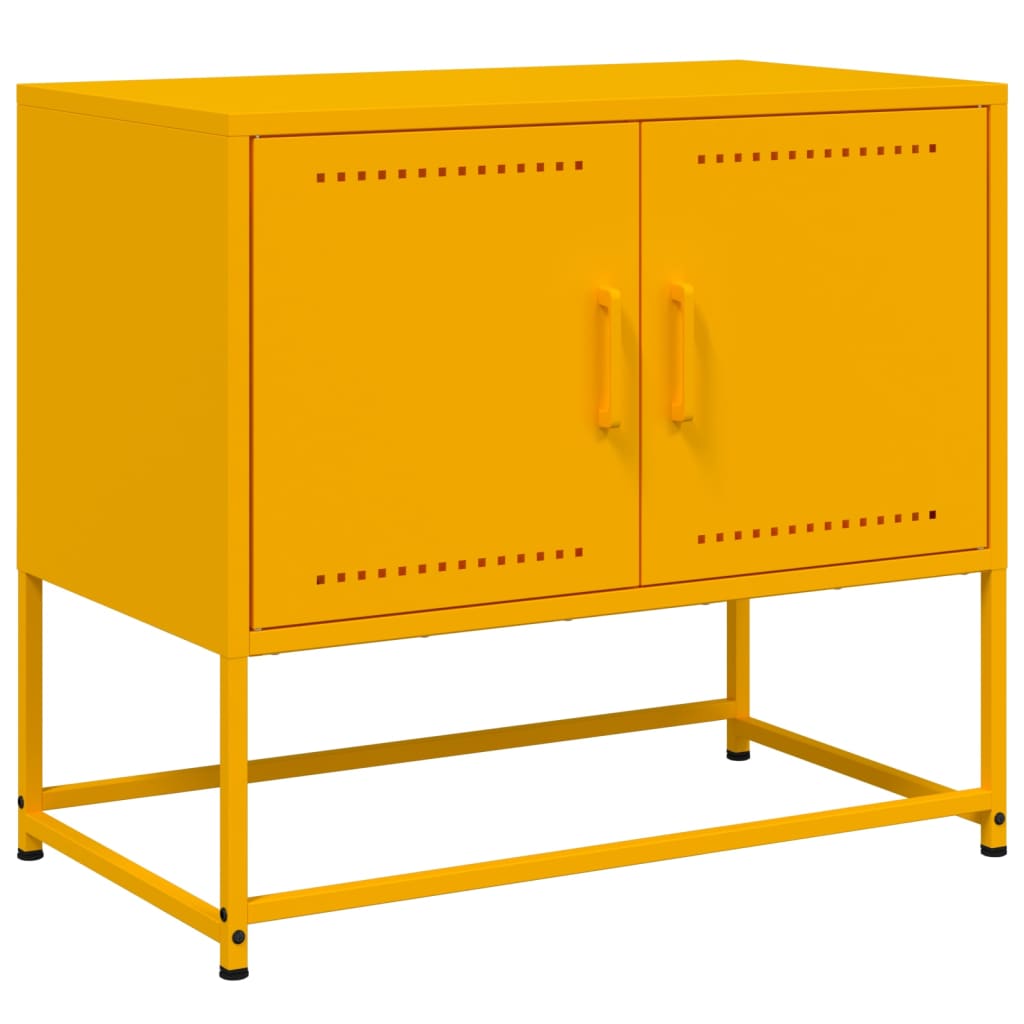 Mobile TV Giallo Senape 68,5x39x60,5 cm in Acciaio - homemem39