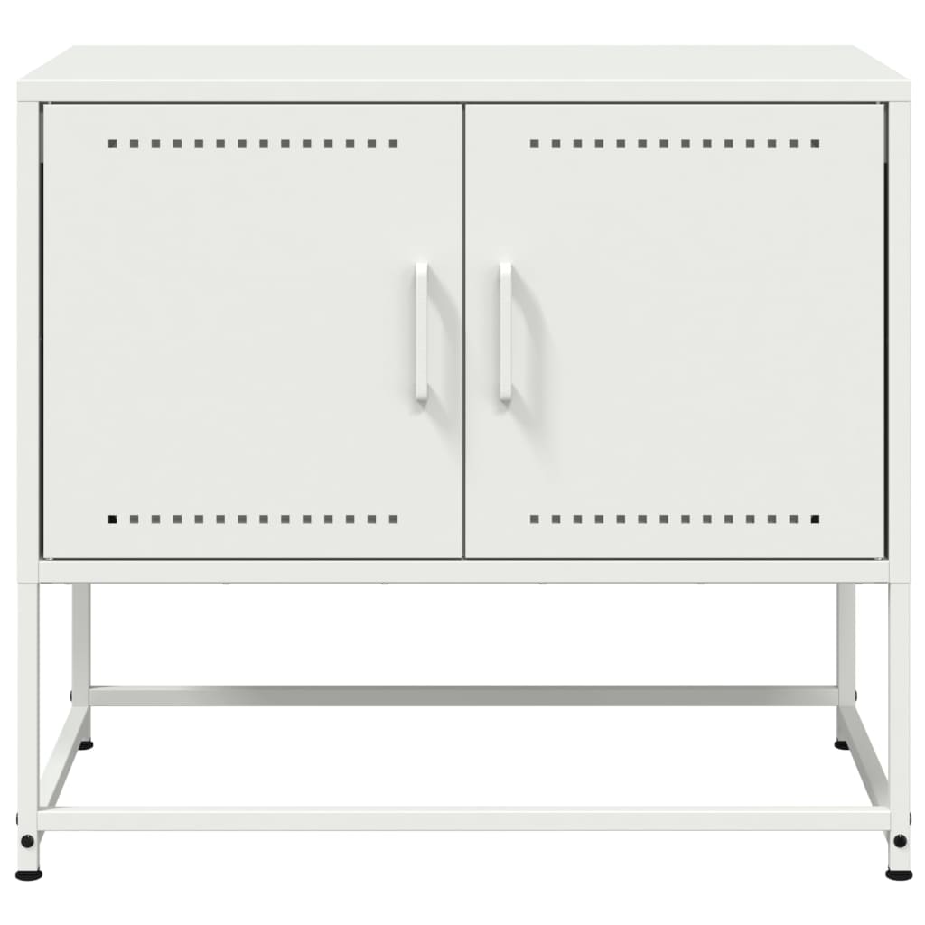 Mobile TV Bianco 68,5x39x60,5 cm in Acciaio - homemem39