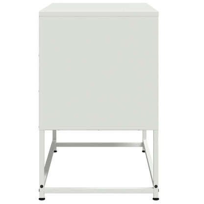 Mobile TV Bianco 68,5x39x60,5 cm in Acciaio - homemem39