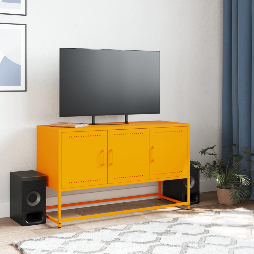 Mobile TV Giallo Senape 100,5x39x60,5 cm in Acciaio - homemem39