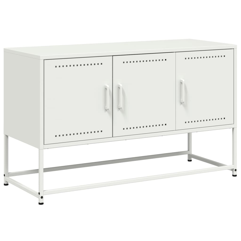 Mobile TV Bianco 100,5x39x60,5 cm in Acciaio - homemem39